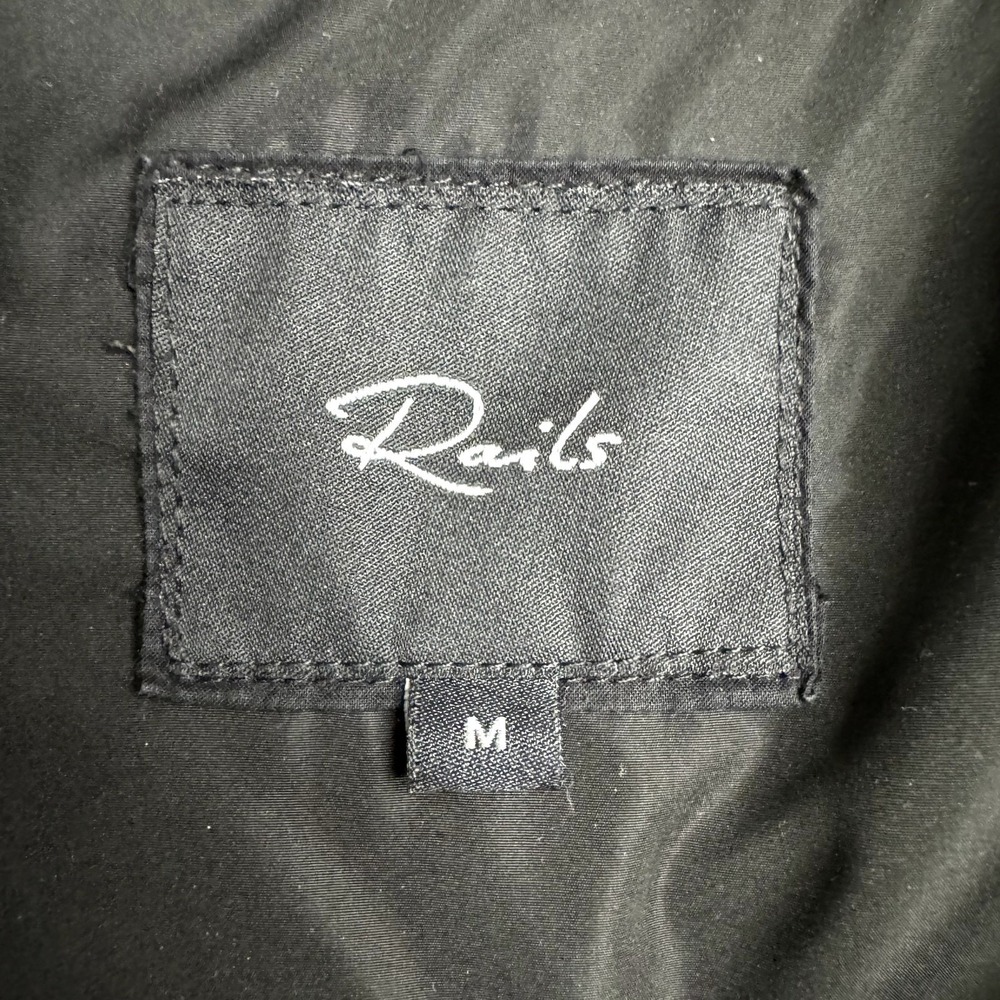Rails Women's Wesley Jacket Medium Green Camo Black Quilted Fleece Zip-Up Lined - Picture 7 of 10